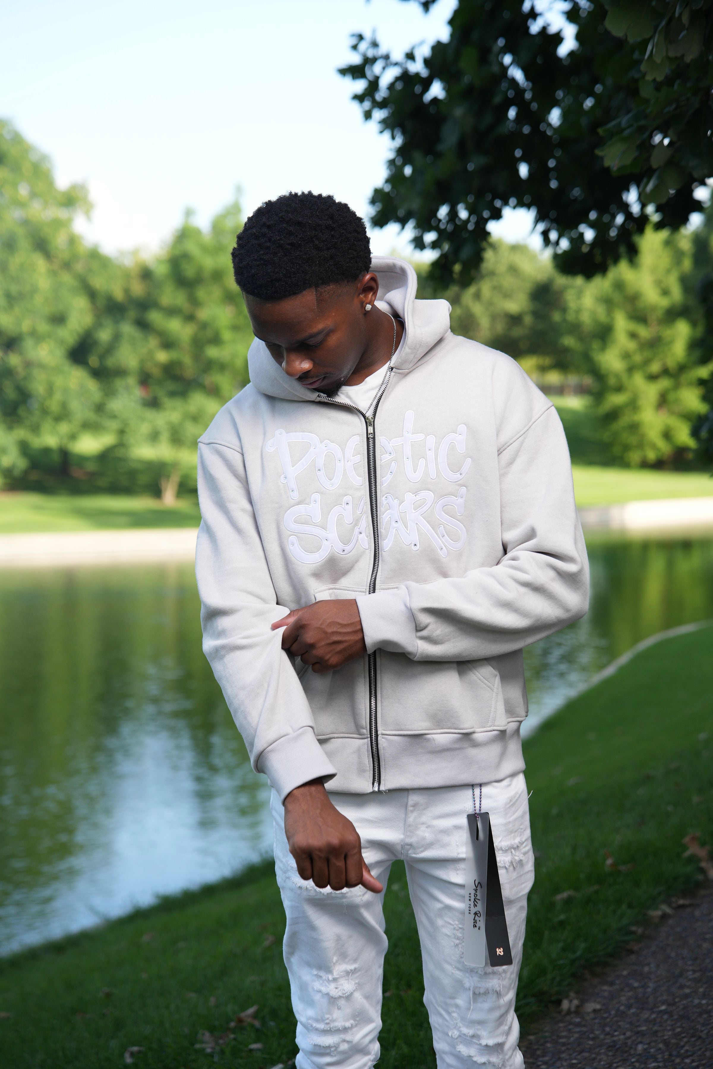 Poetic Scars Grey Zip-Up
