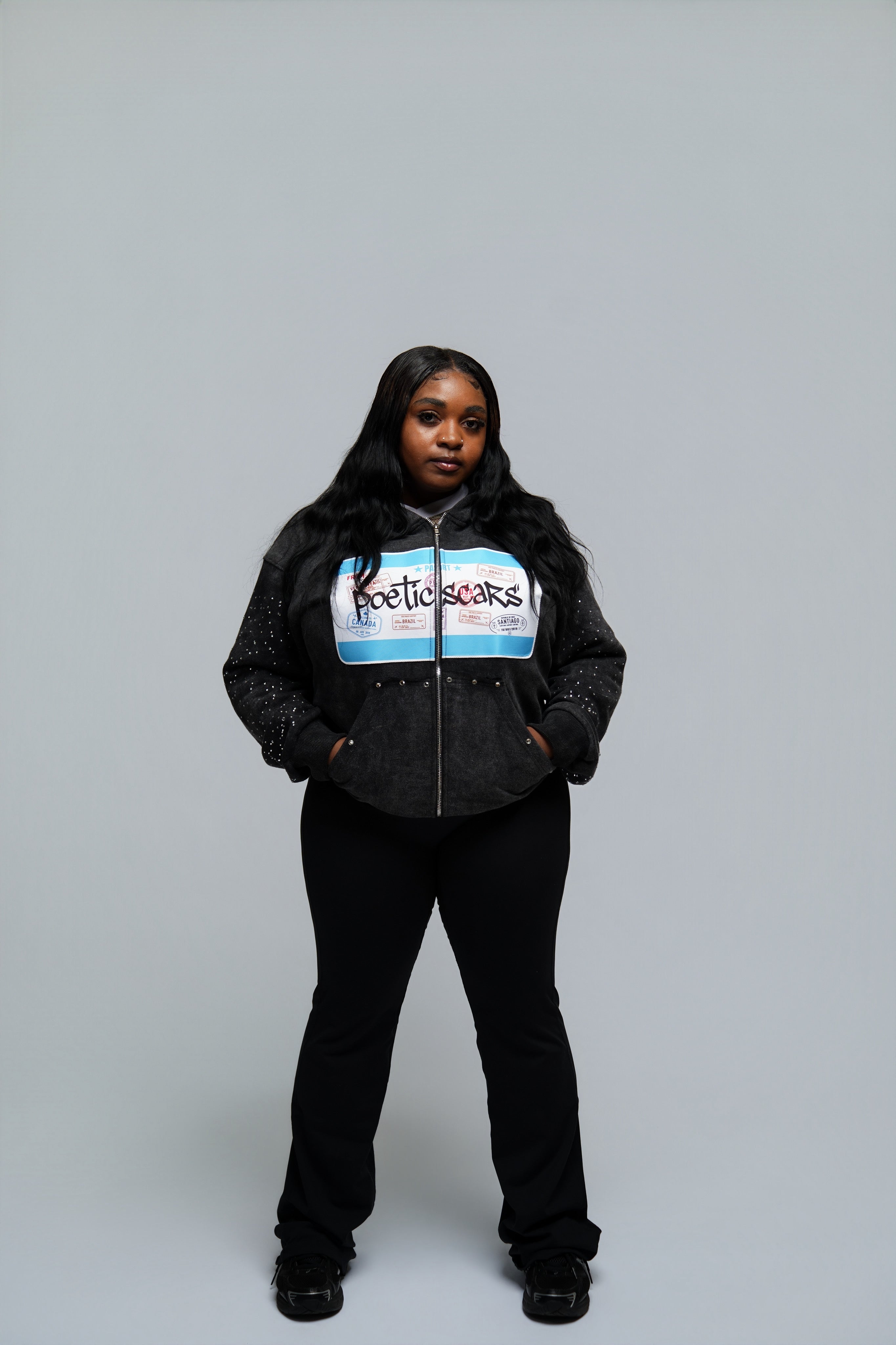 Poetic Scars Black Zip-UP