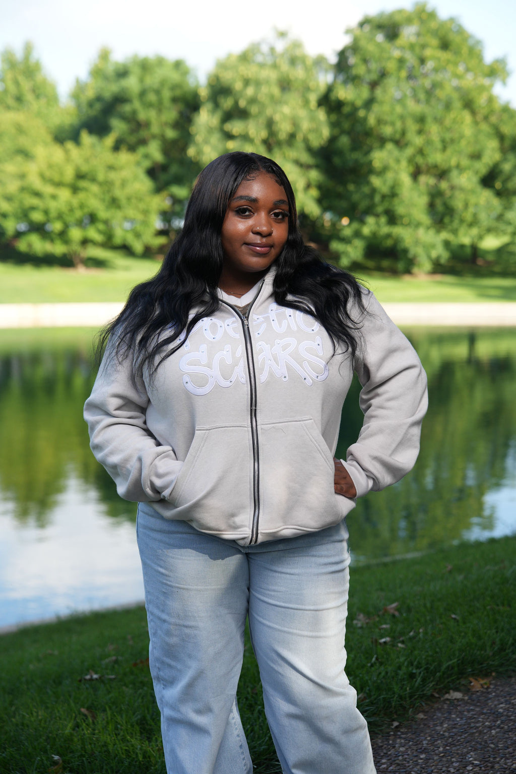 Poetic Scars Grey Zip-Up